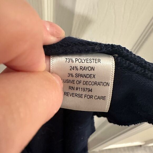 Live and Let Live Cardigan Sweater navy crochet back Size small - Picture 4 of 4